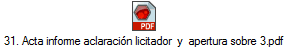 31. Acta informe aclaracin licitador  y  apertura sobre 3.pdf