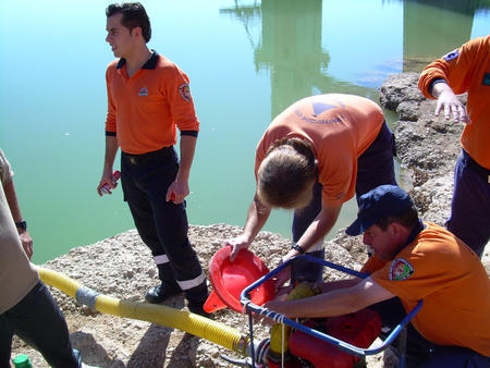 &copy;Ayto.Granada: Practicas Motobomba Noviembre