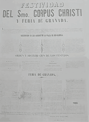 Cartel del Corpus 1867