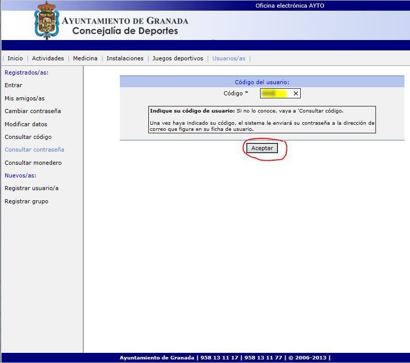 ©Ayto.Granada: Guía Consultar Contraseña ©Ayto.Granada: Guía Consultar Contraseña