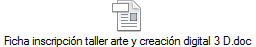 Ficha inscripción taller arte y creación digital 3 D.doc