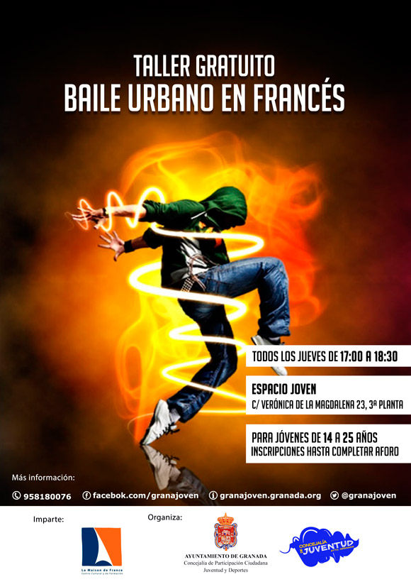 Taller gratuito "BAILE URBANO EN FRANCES"