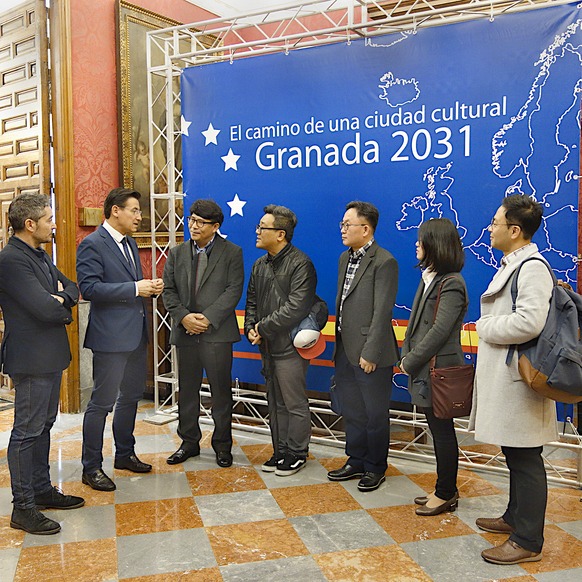 ©Ayto.Granada: Una delegacin del Gobierno de Corea del Sur visita el Ayuntamiento para conocer la gestin cultural y turstica de la capital