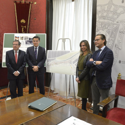 ©Ayto.Granada: Alcalde y directora de la Alhambra firman el convenio de arranque del proyecto Paseo Romayla que recuperar la ribera izquierda del Darro para disfrute ciudadano 