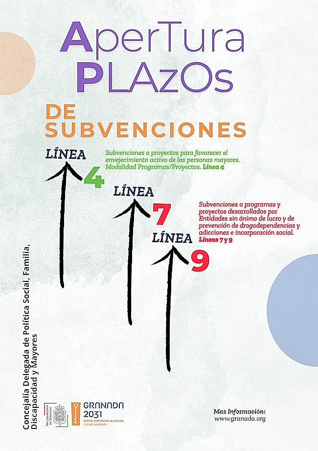 ©Ayto.Granada: Cartel subvenciones lnea 4, 7 y 9 2025