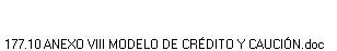 177.10 ANEXO VIII MODELO DE CR�DITO Y CAUCI�N.doc