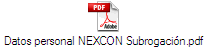 Datos personal NEXCON Subrogaci�n.pdf