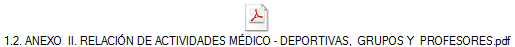 1.2. ANEXO  II. RELACIN DE ACTIVIDADES MDICO - DEPORTIVAS,  GRUPOS Y  PROFESORES.pdf