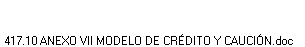 417.10 ANEXO VII MODELO DE CR�DITO Y CAUCI�N.doc