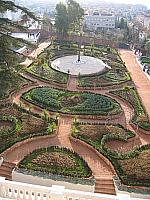 Vista de los jardines