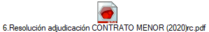 6.Resolucin adjudicacin CONTRATO MENOR (2020)rc.pdf