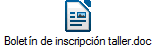 Bolet�n de inscripci�n taller.doc