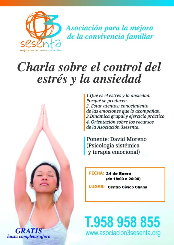 ©Ayto.Granada: Enredate: Charla gratuita sobre el control del estrs y la ansiedad.