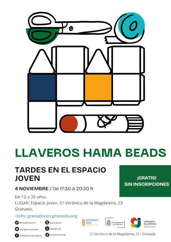 ©Ayto.Granada: Enredate: Tardes en Espacio Joven - LLAVEROS HAMA