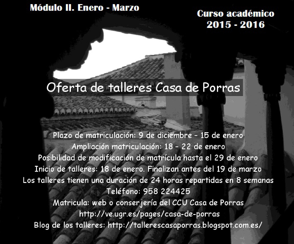 ©Ayto.Granada: Enredate: Talleres Casa de Porras