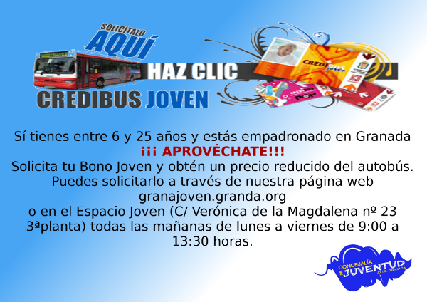 &copy;Ayto.Granada: Enredate: Credibus horario de verano.