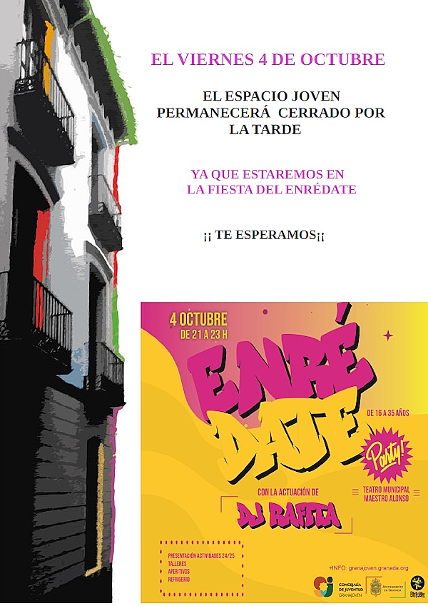 : Espacio Joven: cerrado por la tarde