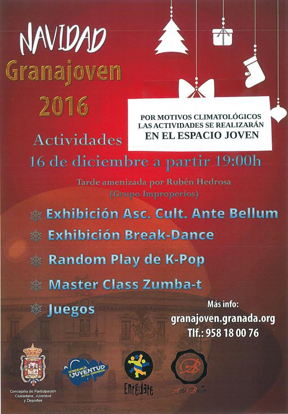 &copy;Ayto.Granada: Enredate: Cambio de ubicaci�n, nos vamos al Espacio Joven.