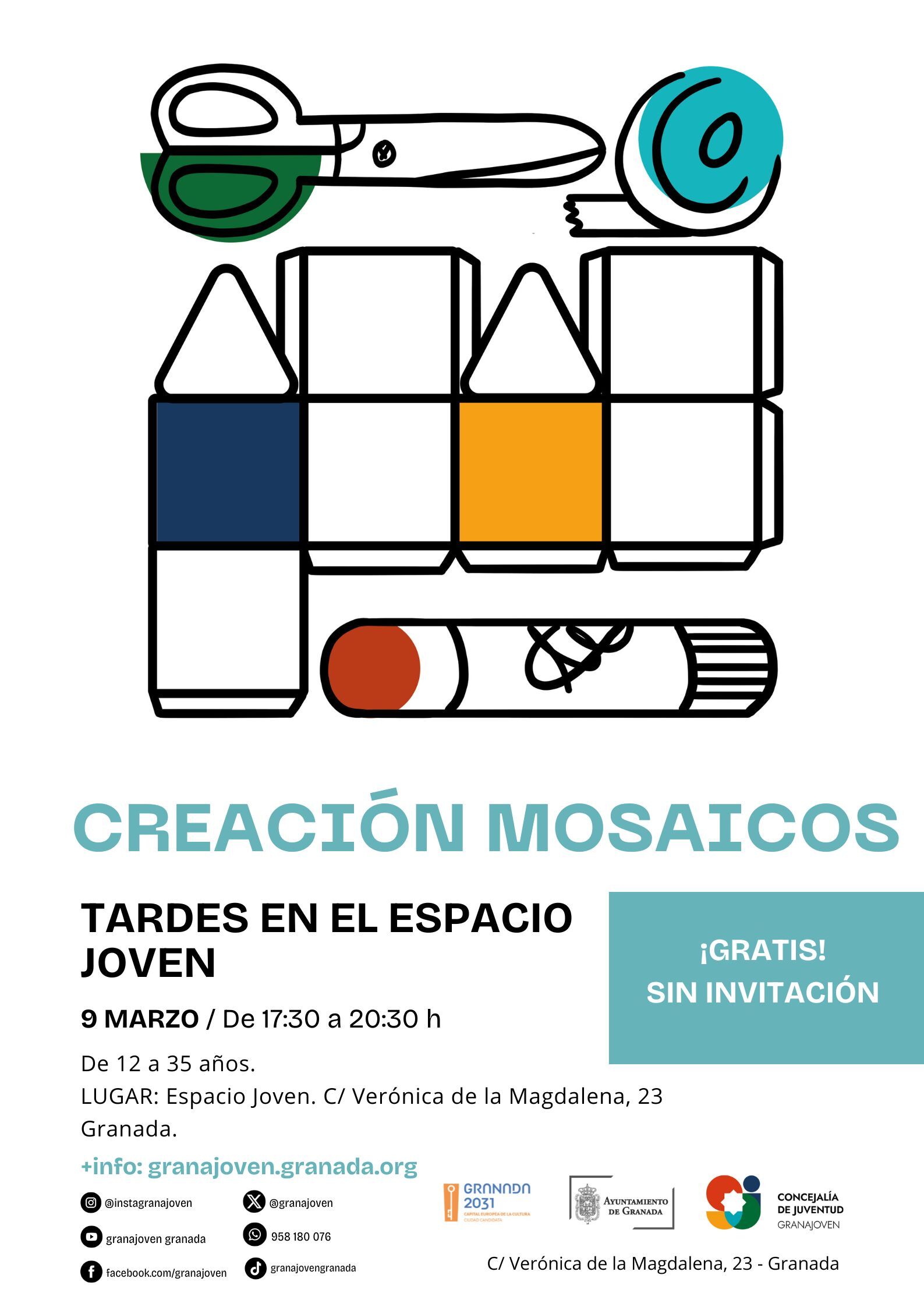 Tardes en el Espacio Joven - taller CREACI�N MOSAICOS 