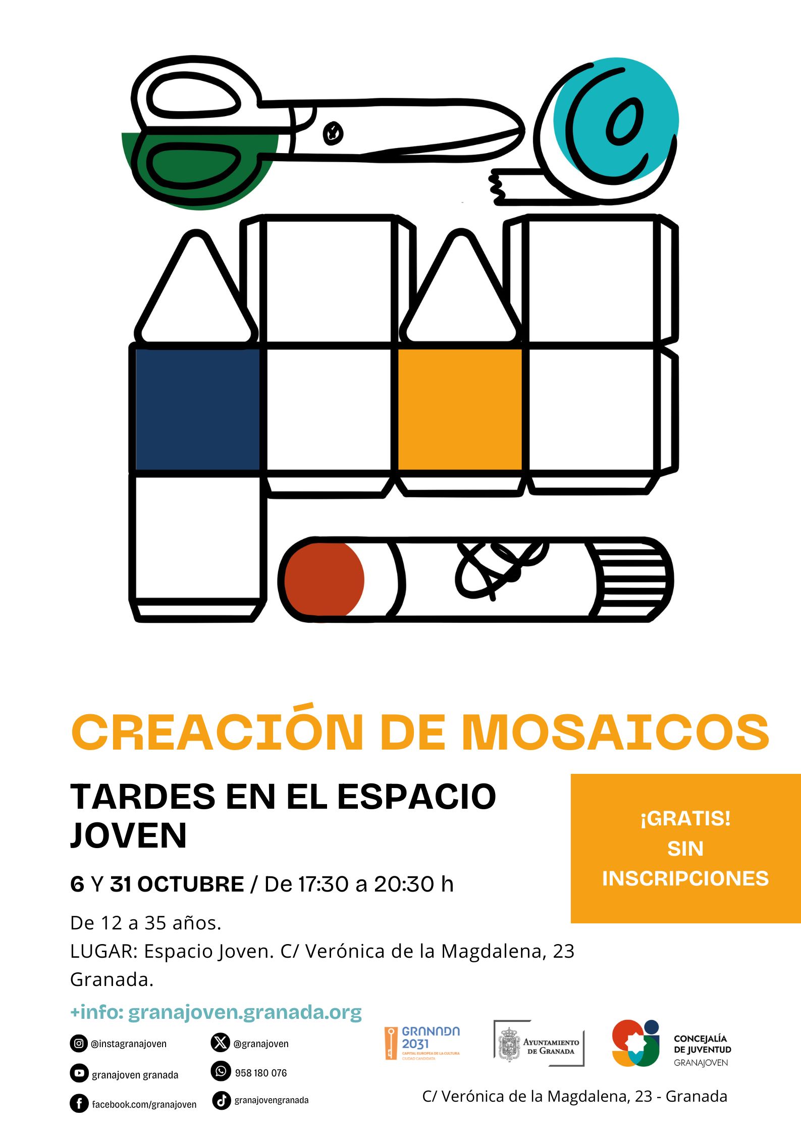 ©Ayto.Granada: Enredate: Taller Creacin de MOSAICOS.