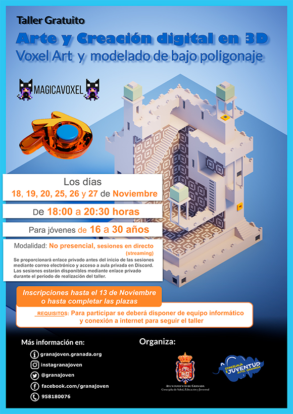 Arte y Creaci�n Digital en 3D. Voxel Art y modelado de bajo poligonaje. 