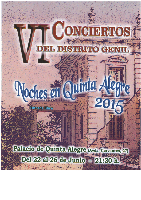 ©Ayto.Granada: Enredate: VI Conciertos del distrito Genil. Noches en Quinta Alegre 2015