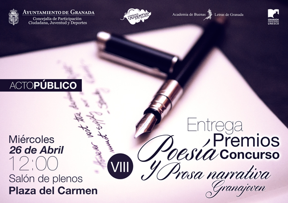 Entrega de premios POESIA Y PROSA GRANAJOVEN