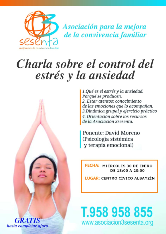 ©Ayto.Granada: Enredate: Charla informativa sobre el control del estrs y la ansiedad.