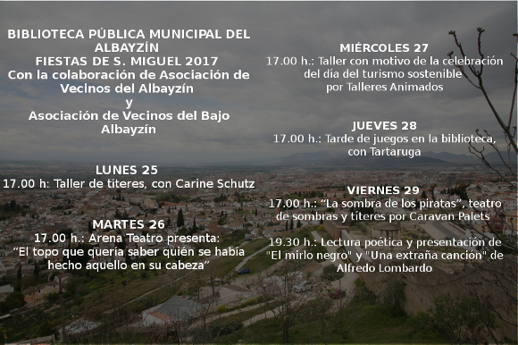 &copy;Ayto.Granada: Enredate: La biblioteca prepara las fiestas de San Miguel!