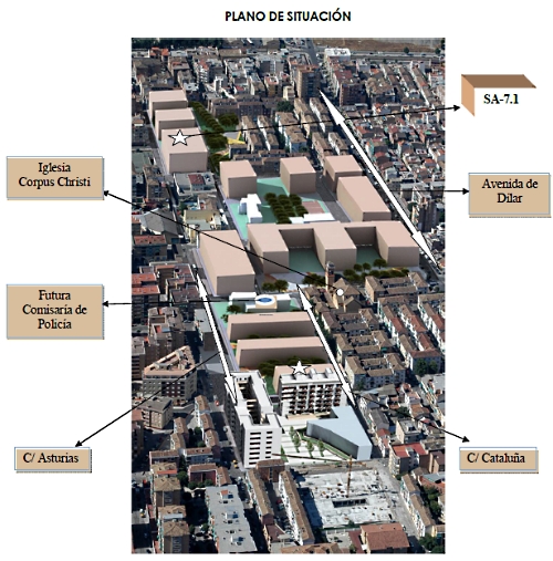 ©Ayto.Granada: Portal Inmobiliario. Plazas de aparcamiento: Plazas de aparcamiento en Santa Adela SA-7. Zona Zaidín