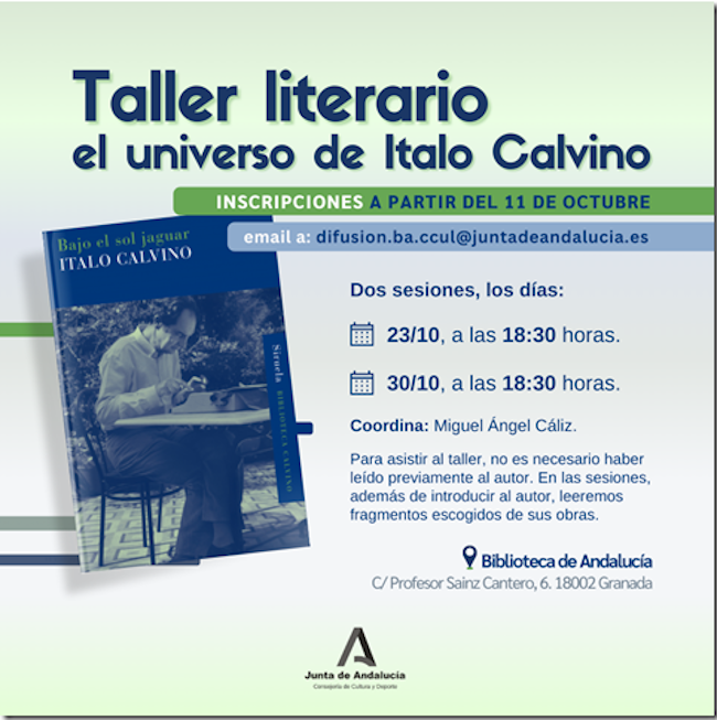 Taller literario "El universo de Italo Calvino", impartido por Miguel Ángel Cáliz