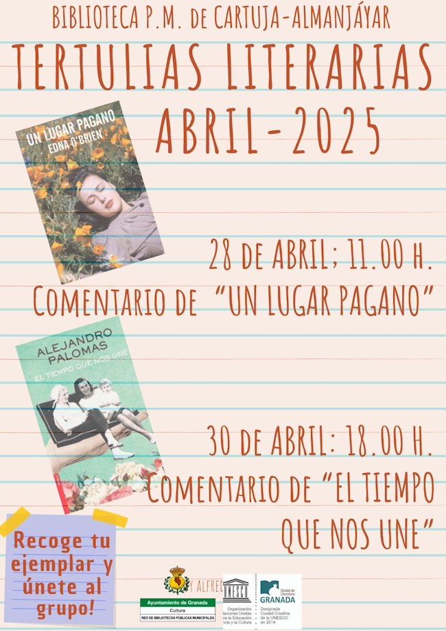 Tertulia literaria: Comentario del libro El tiempo que nos une de Alejandro Palomas