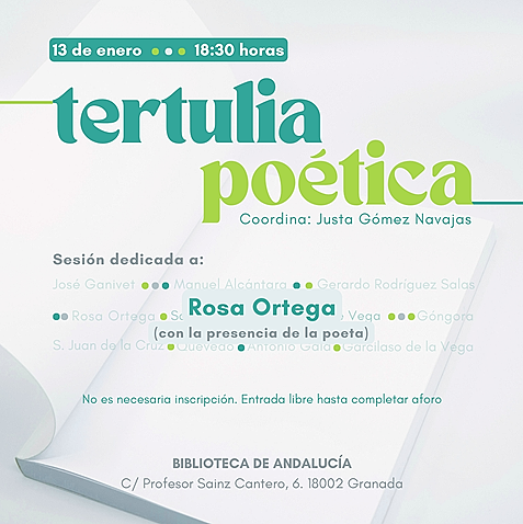 Tertulia poética: Rosa Ortega