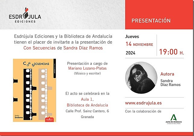 Presentación del libro: Con Secuencias de Sandra Díaz Ramos