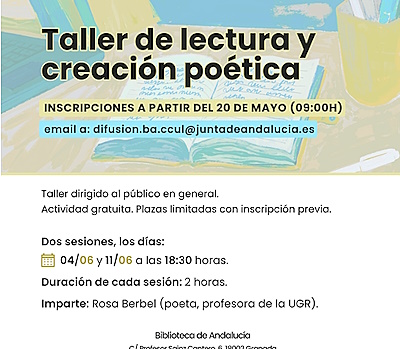 Taller de lectura y creacin potica, con Rosa Berbel