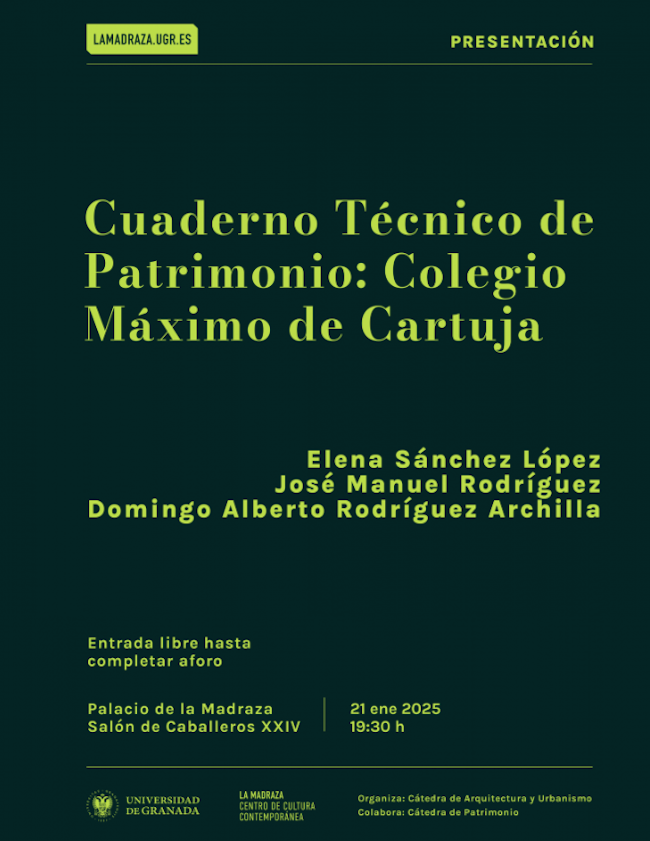 Presentacin del Cuaderno Tcnico de Patrimonio sobre el Colegio Mximo de Cartuja
