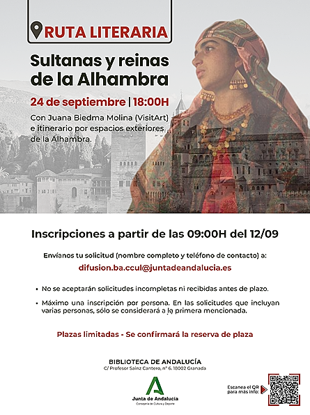Ruta literaria "Sultanas y reinas de la Alhambra", con Juana Biedma Molina
