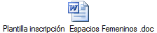 Plantilla inscripci�n  Espacios Femeninos .doc