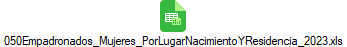 050Empadronados_Mujeres_PorLugarNacimientoYResidencia_2023.xls