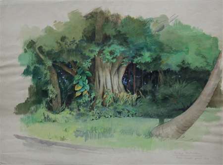 Boceto de  decorado para teatro