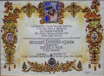 Diploma Hermandad Cristo de San Agustn